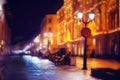 City Ã¢â¬â¹Ã¢â¬â¹pedestrian street night city lights Royalty Free Stock Photo